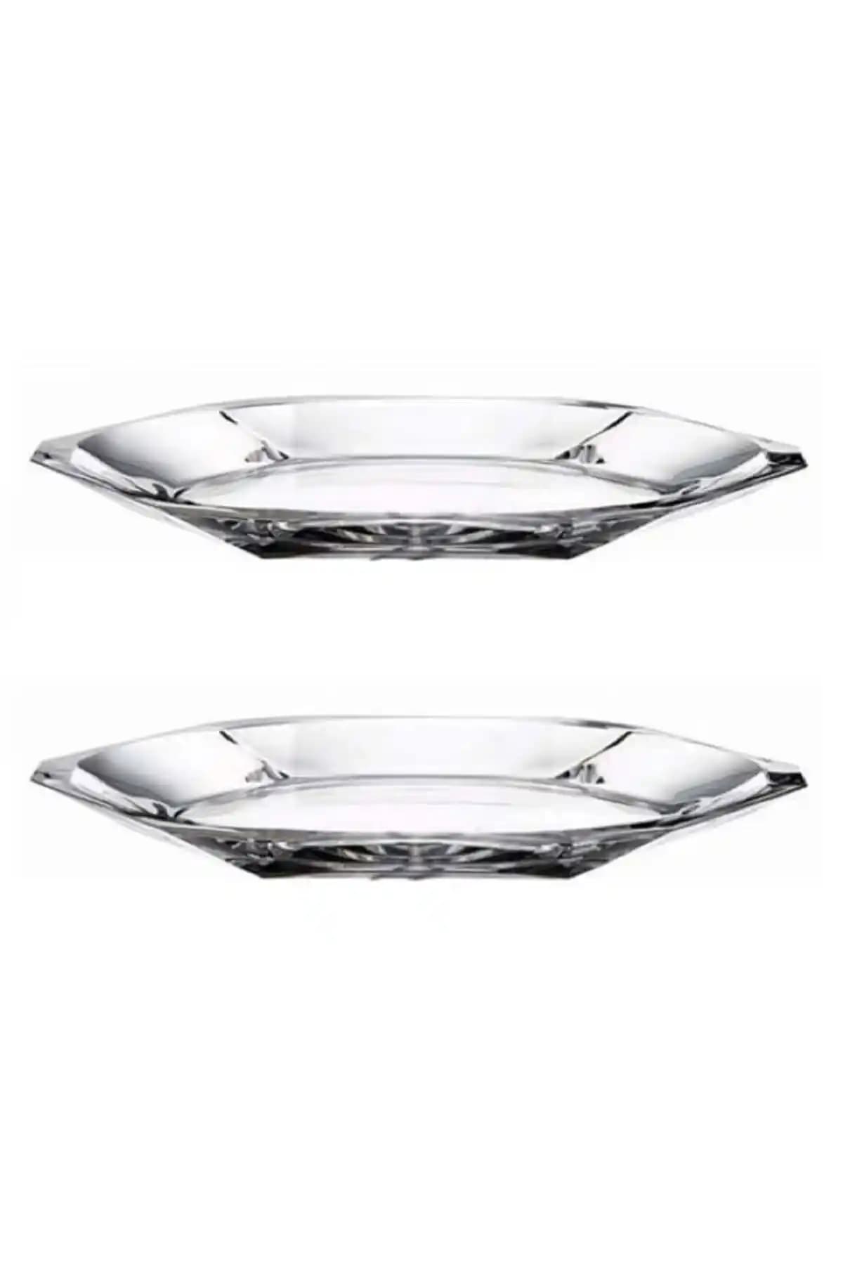Paşabahçe Nude Reflection Serisi Cam Kristal Servis Tabağı Seti Modern ve Şık Tasarım