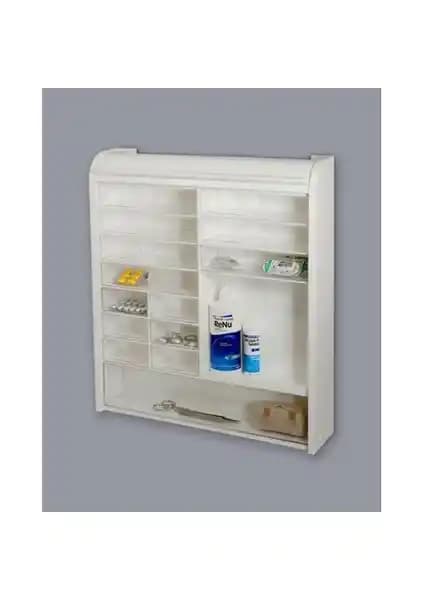 Primanova Panjurlu Plastik Ecza Dolabı Güvenli ve Estetik Depolama Çözümü