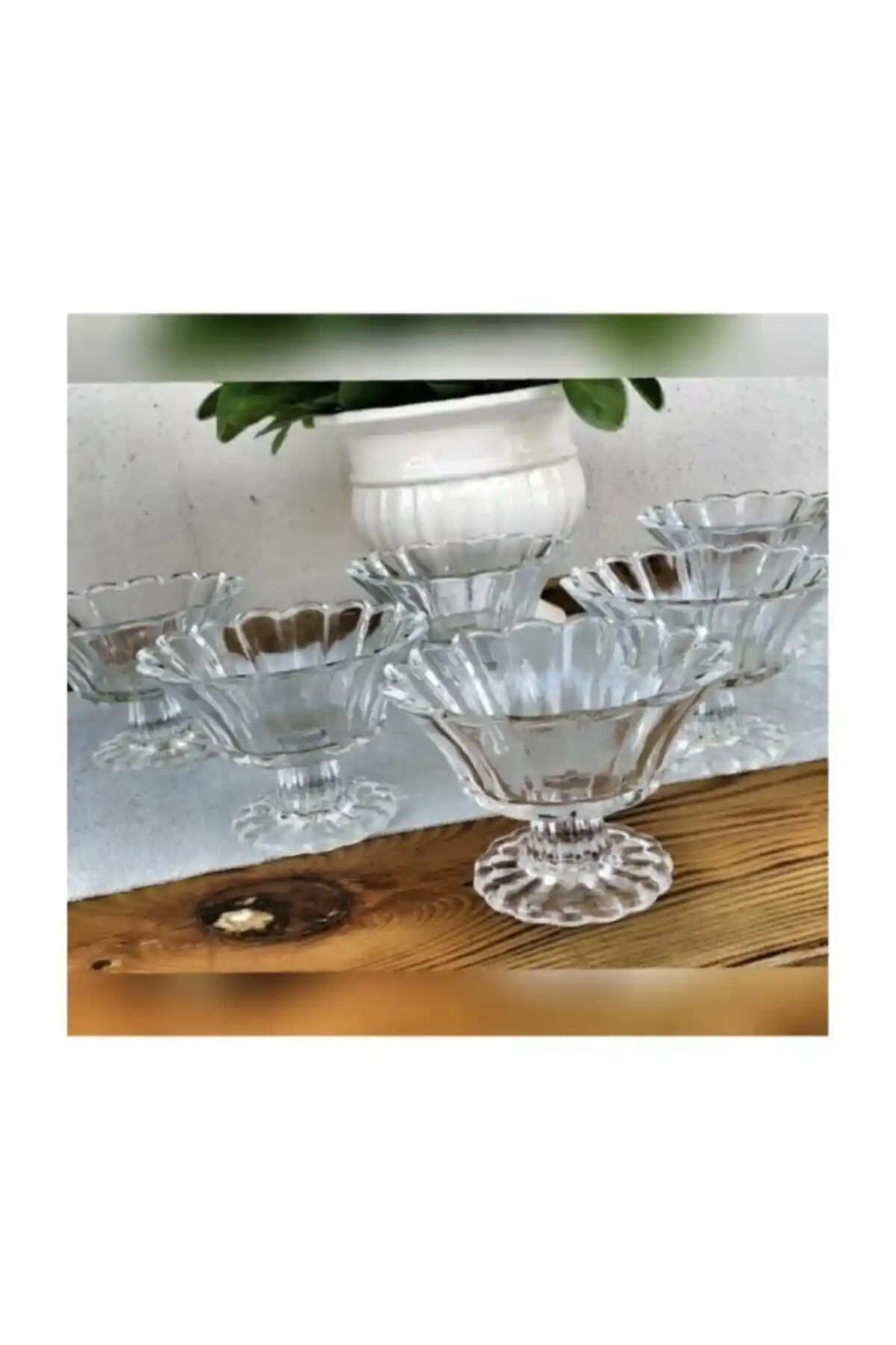 Rayan 6'lı Ayaklı Kase Reçellik Seti Estetik ve Pratik Kullanım İçin Uygun