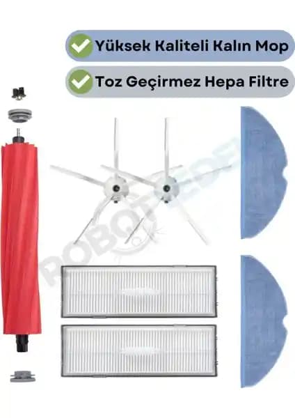 Roborock S7 Uyumlu Yedek Parça Seti: Fırça, Filtre ve Mop ile Temizlik Performansını Artır