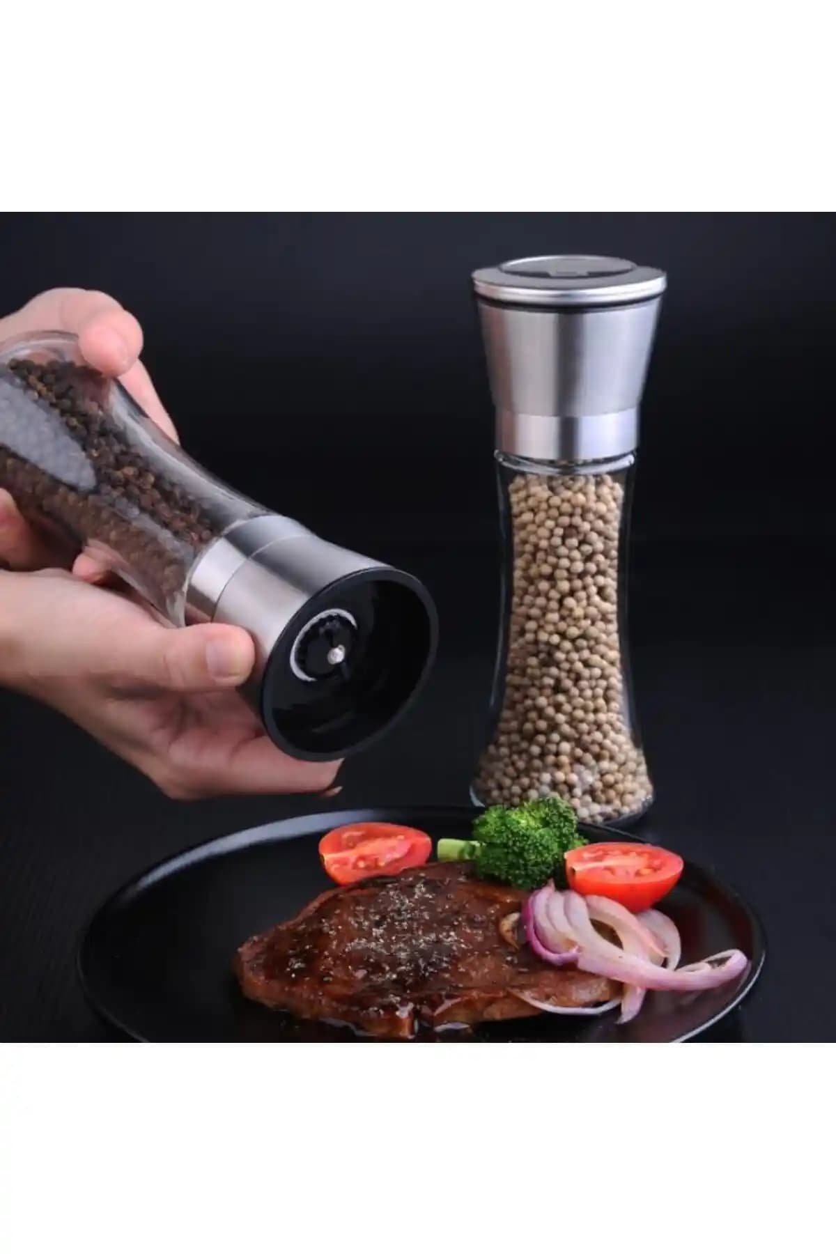 Rossel Premium Ayarlanabilir Tuz ve Karabiber Değirmeni: Dayanıklı ve Çok Yönlü Baharat Öğütücü