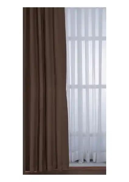 Taç Blackout Fon Perde Kahverengi: Işık Engelleyen Modern ve Şık Tasarım