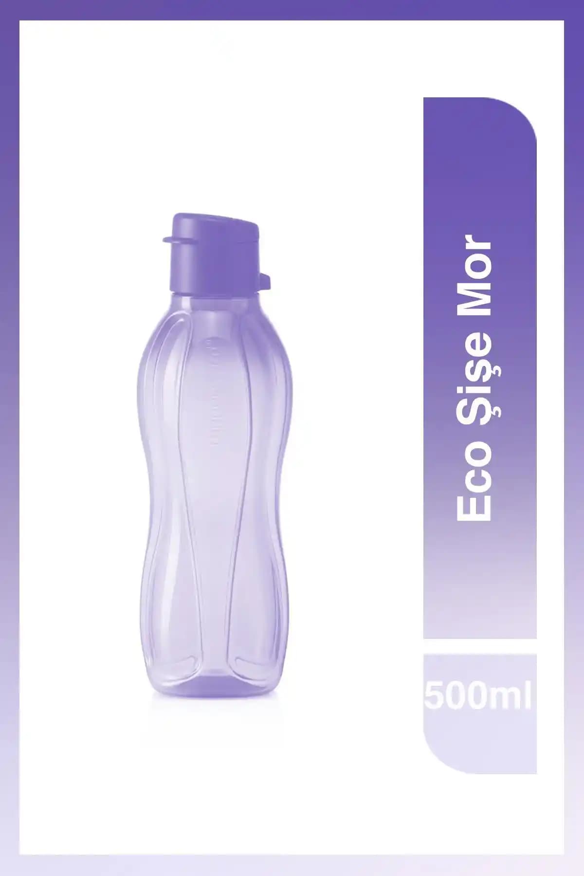 Tupperware Eco Şişe 500 ml Mor Suluk ve Matara Güvenli ve Pratik Kullanım İçin