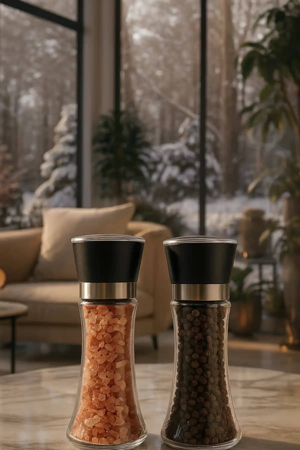 Veliday 2'li Ayarlanabilir Karabiber ve Tuz Öğütücü Seti Türkiye Üretimi