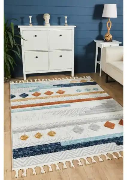 Venucci Quincey Bukleli Yuvarlak Peluş Post Halı Modern ve Şık Tasarım