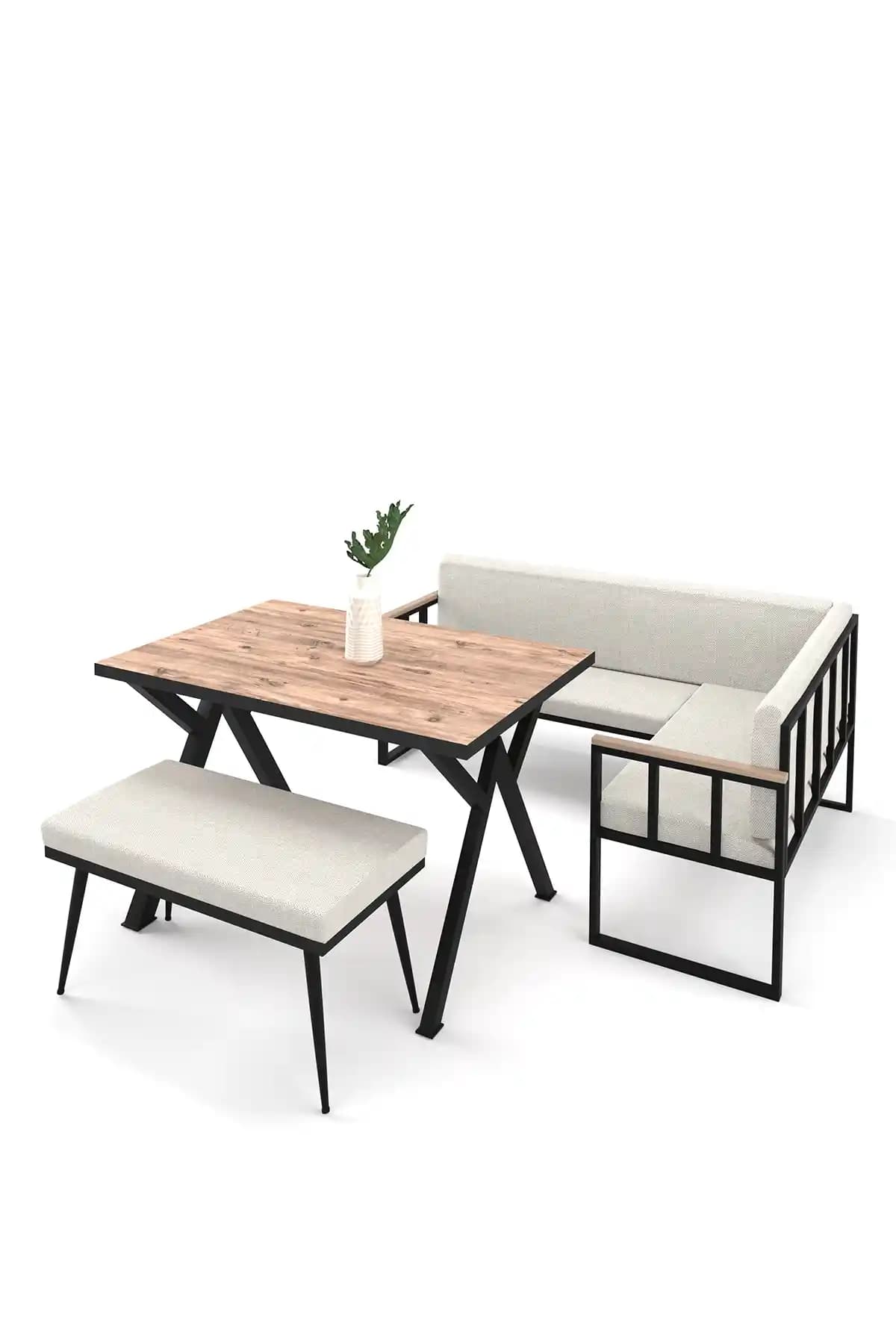 Wood House Polen Mutfak Köşesi Takımı Modern ve Fonksiyonel Tasarımıyla Dekorasyonunuza Uyum Sağlar