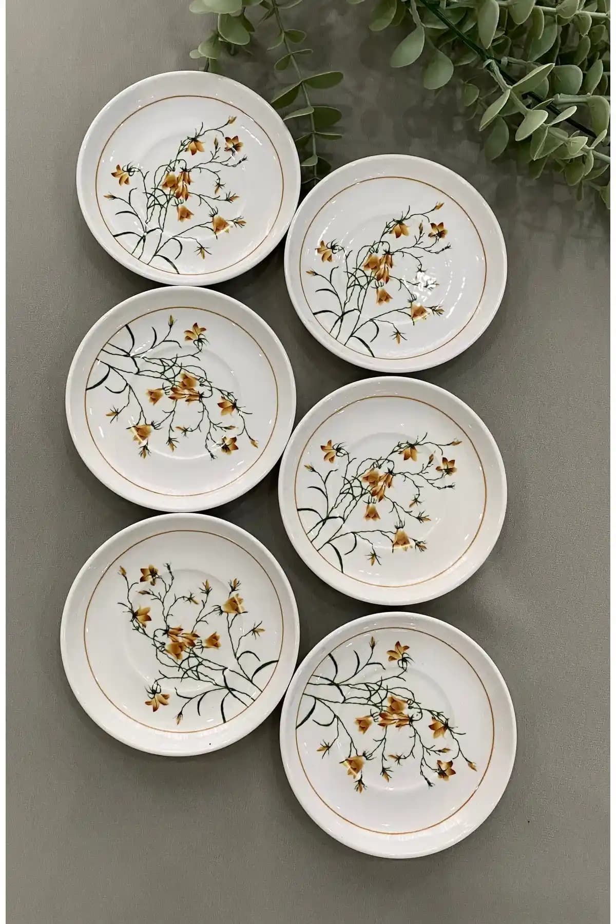 Yiğit Seramik Çiğdem Model 6’lı Çay Tabağı Modern ve Şık Tasarım ile Dayanıklı Kullanım