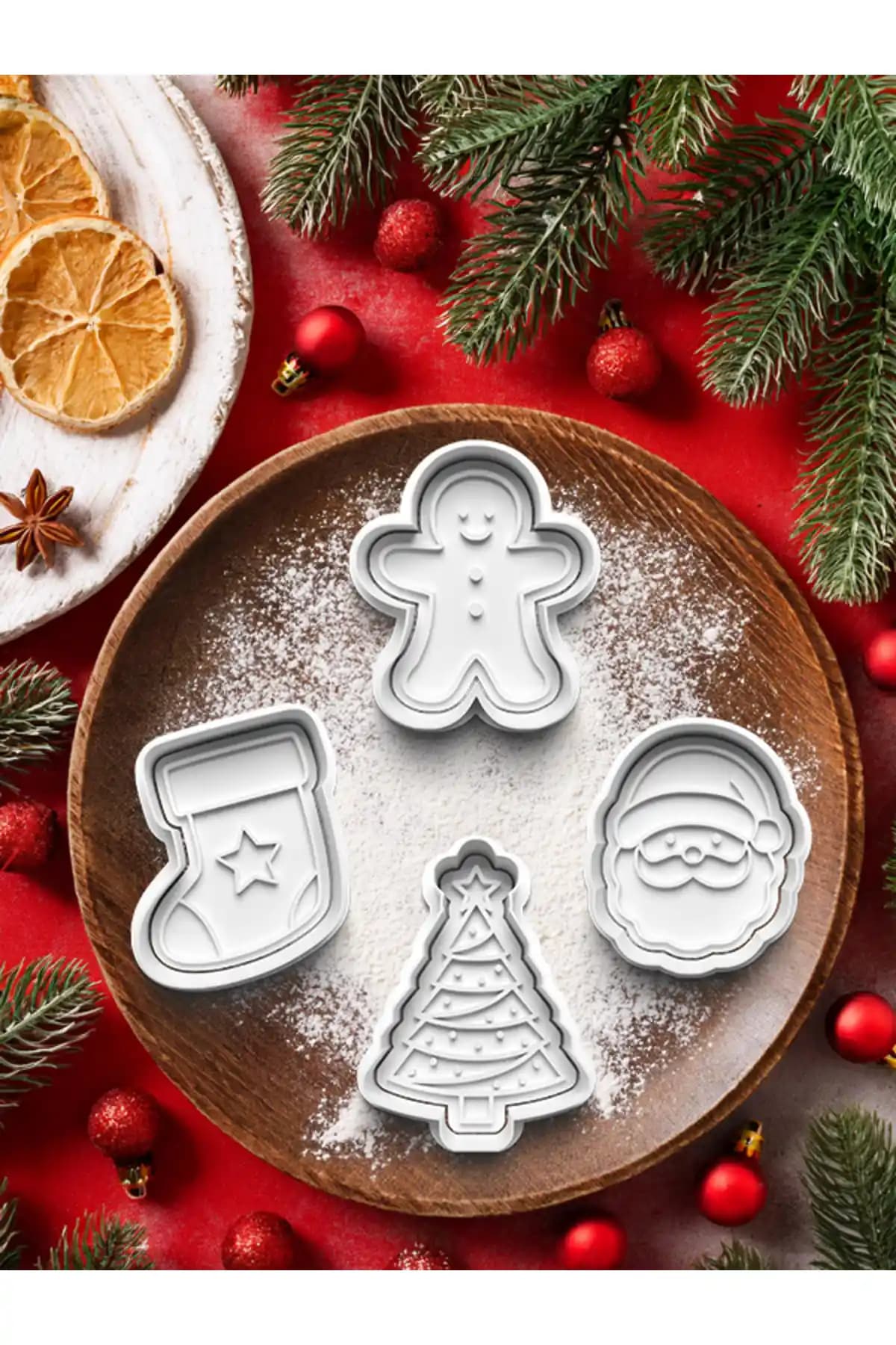 Yılbaşı ve Noel Temalı Kurabiye Kalıbı Seti Pratik ve Eğlenceli Kullanım İçin