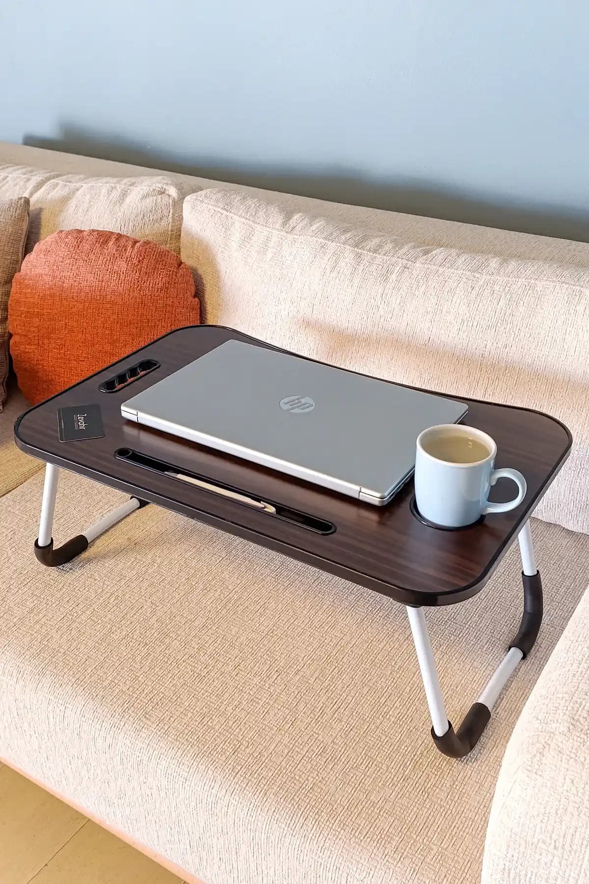 Zevahir Mobilya Katlanabilir Yatak ve Laptop Sehpası Geniş Yüzeyli Dayanıklı Tasarım