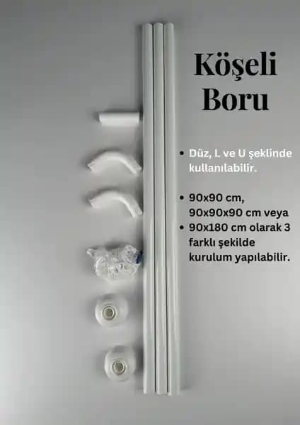 Banyo Dekorasyonunda Köşeli Borular ve Renkli Perde Seçenekleri Karşılaştırması