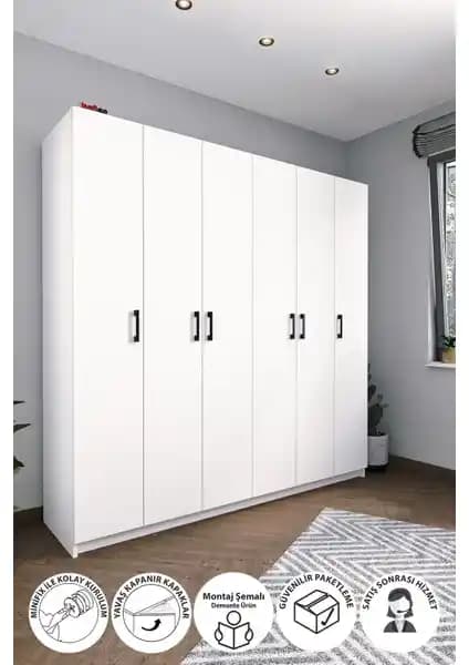 Gardrop Karşılaştırması: Bofigo 6 Kapaklı ve Rani F4 Geniş Gardrop Modelleri