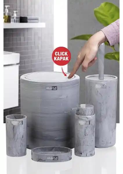 Okyanus Home Yuvarlak Mermer Desenli ve Primanova Lenox 5'li Banyo Setleri Karşılaştırması