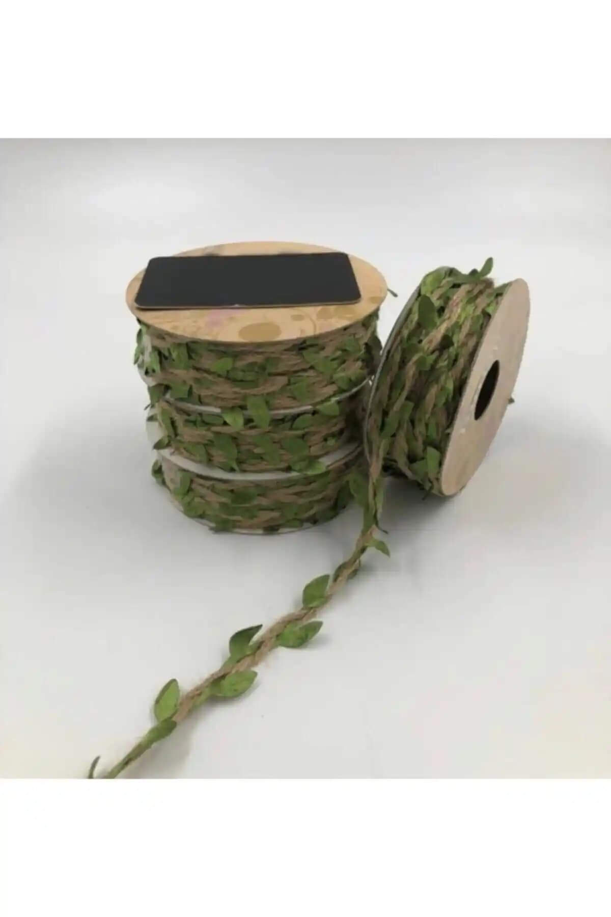 3 Metre Yapraklı Jüt İp Doğal ve Çok Yönlü Dekorasyon Malzemesi