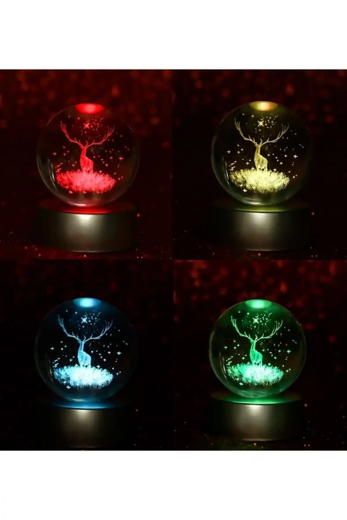 Bakgeldi Kristal Cam Küre ve Genel Markalar 3D Geyikli Işıklı Cam Küre Karşılaştırması 2
