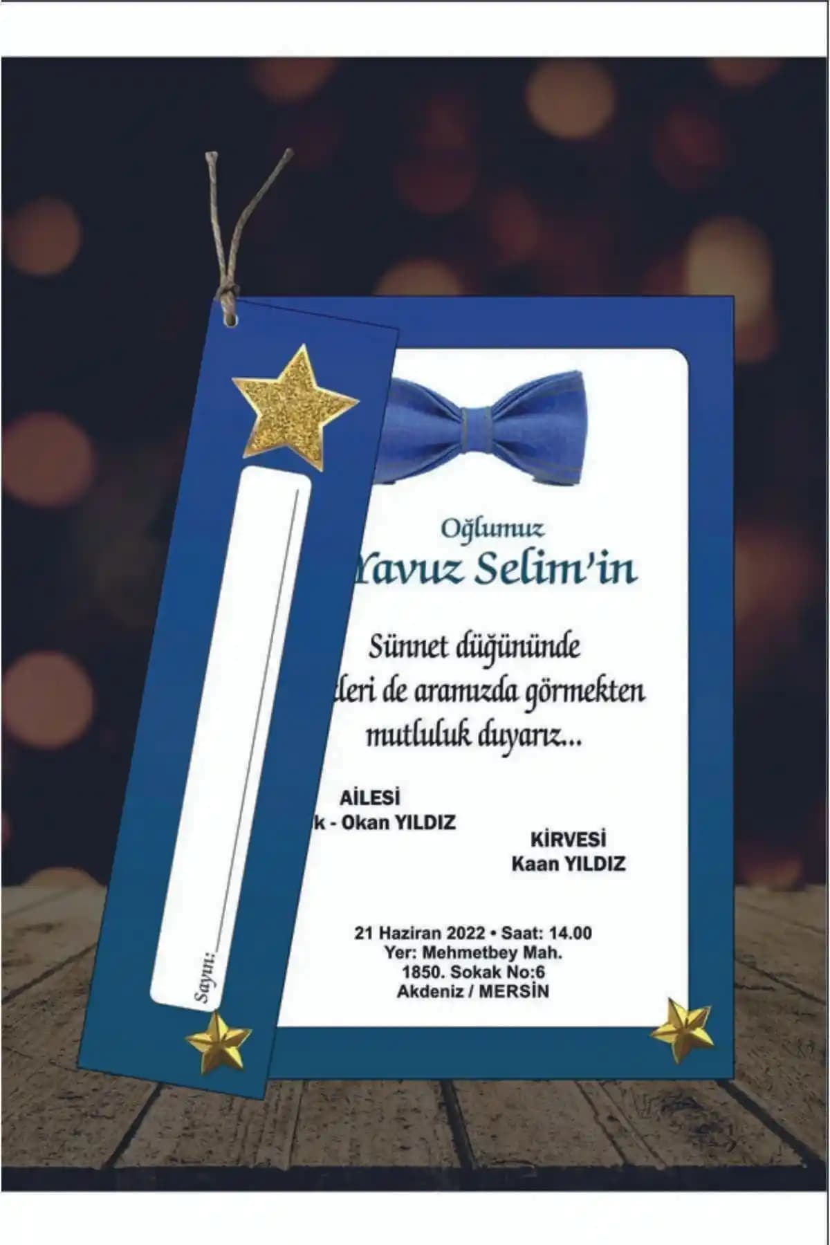 By-Za Mavi Papyon Sünnet Davetiyesi: Şık ve Kaliteli Davetiyeler Türkiye Üretimi