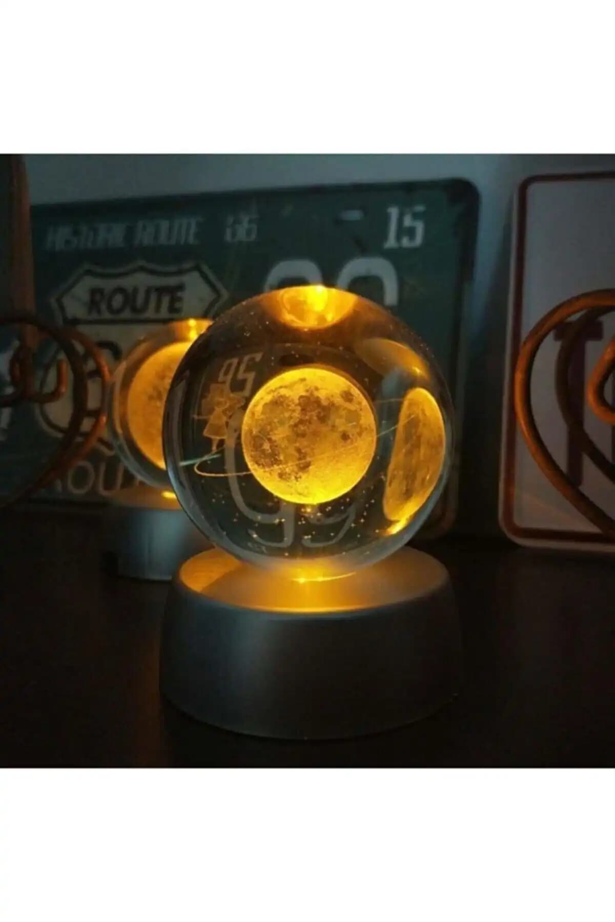 Dekoratif 3D Samanyolu ve Satürn Cam Küreleri Karşılaştırması 2