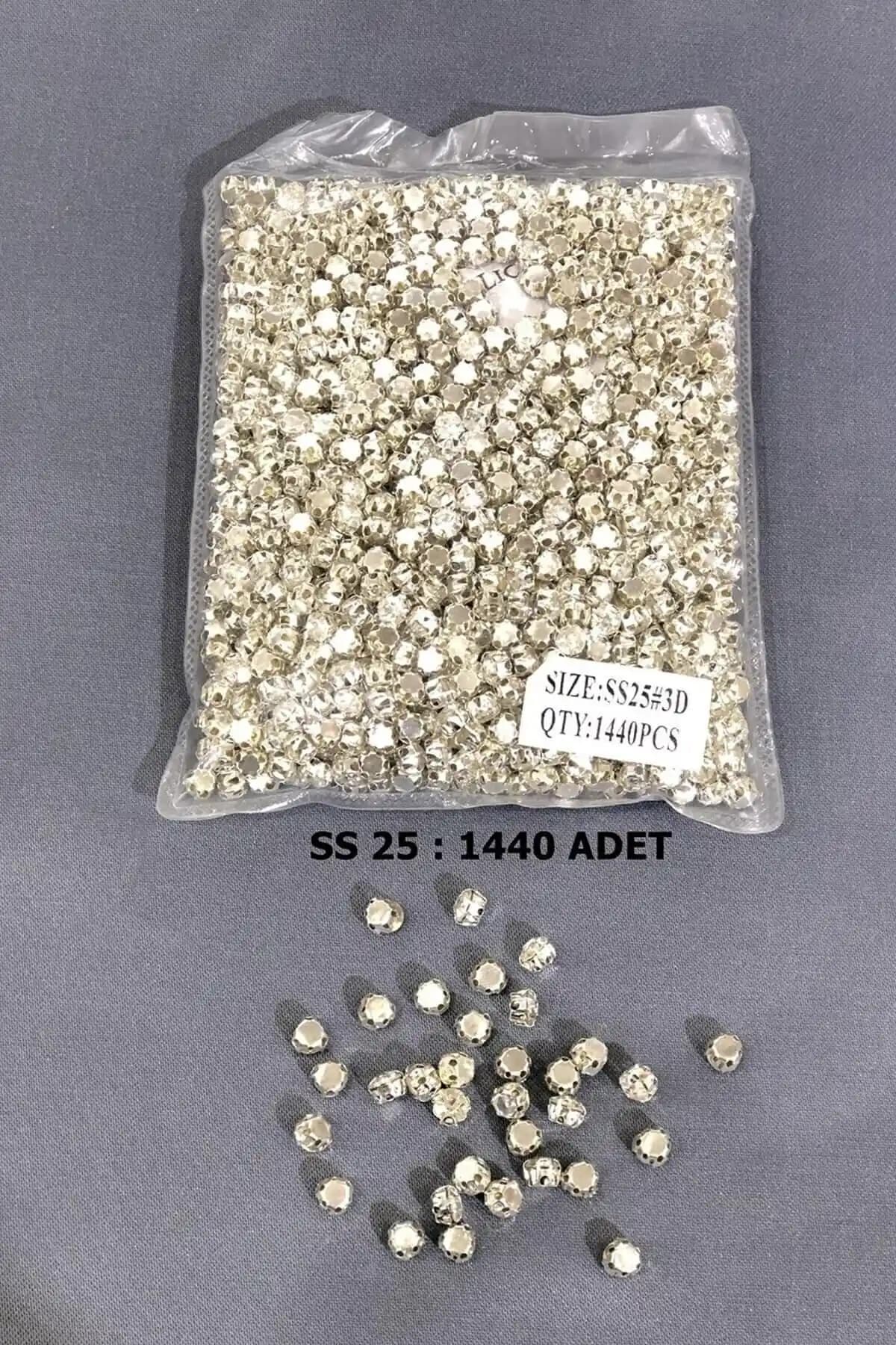 Genel Markalar Prestij Boncuk Gümüş Rengi Metal Kasalı Beyoğlu Taşı Takı Yapımı İçin