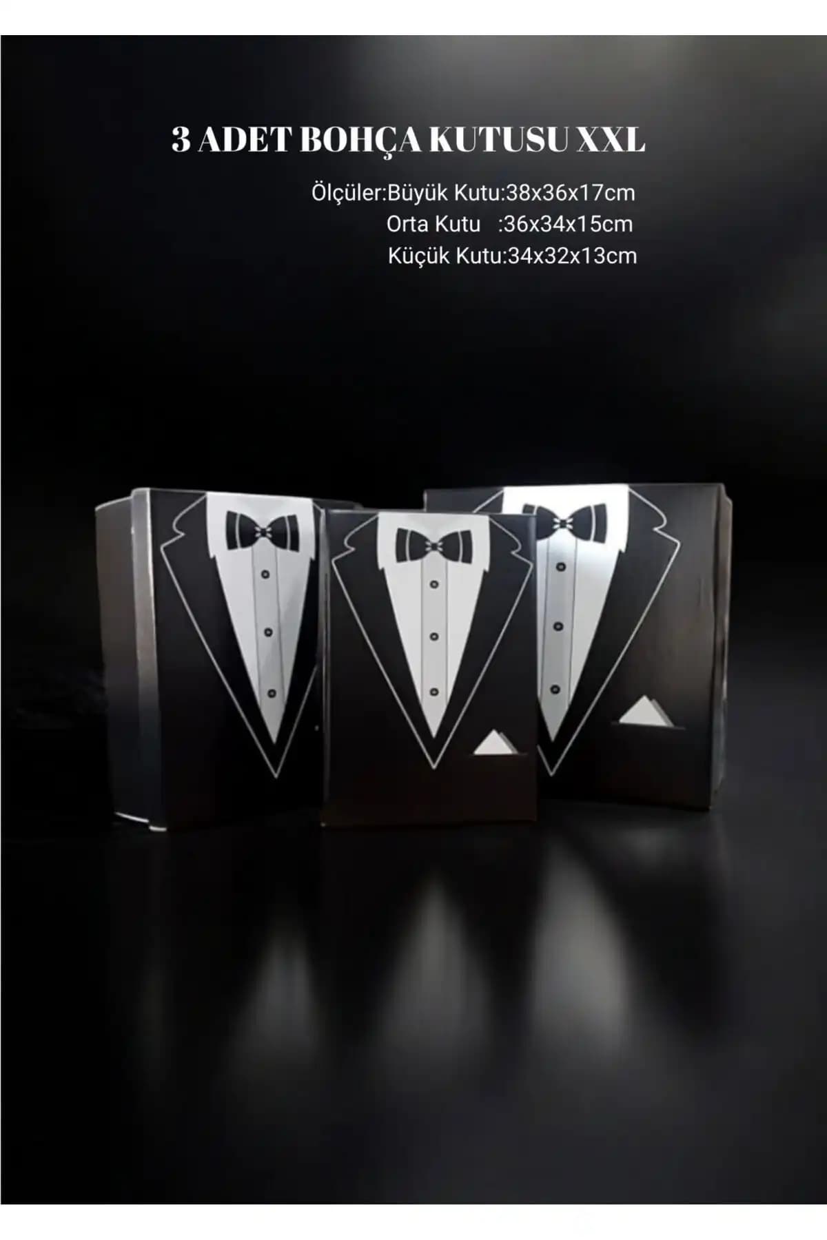 Lotusa 4'lü Damat Bohça ve Rose Bride Siyah Damat Bohça Kutusu Karşılaştırması 2