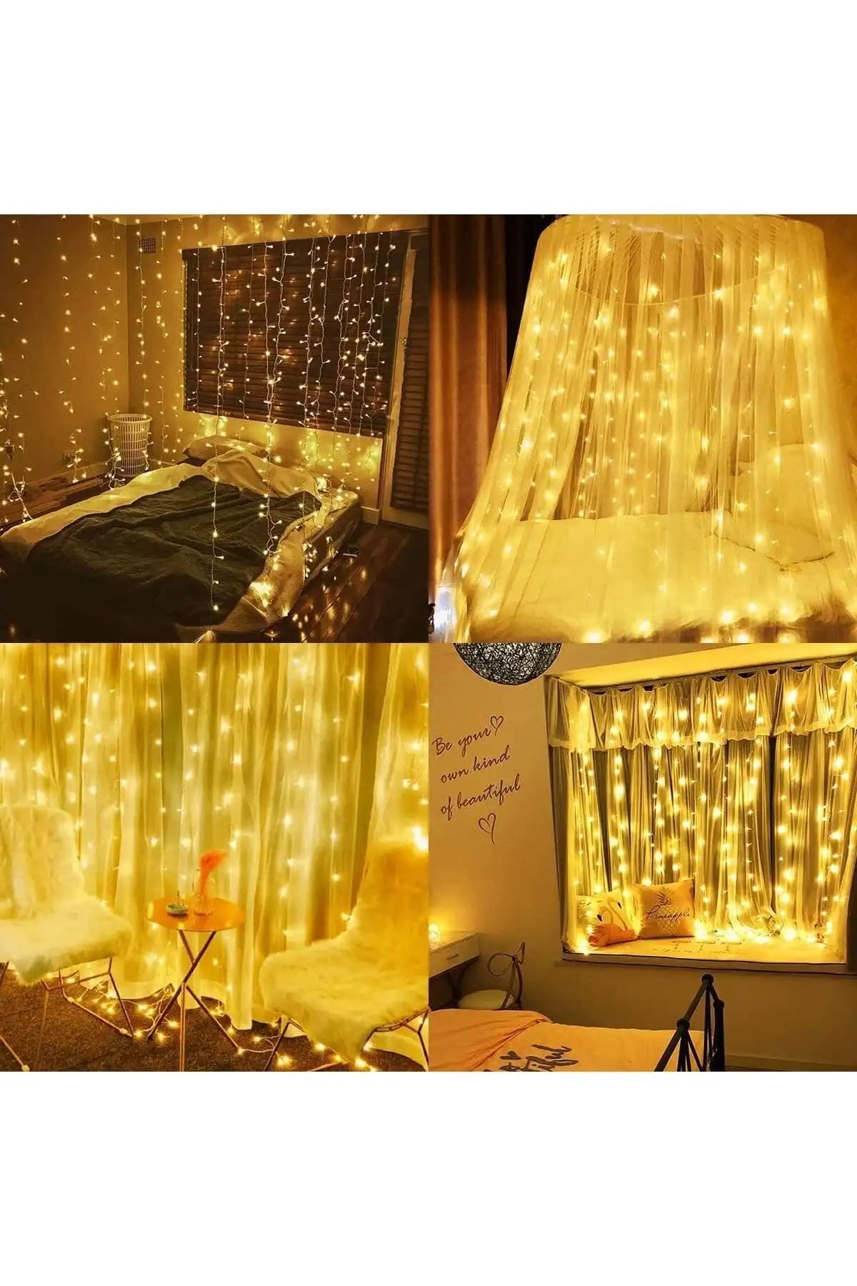 ROBEVE 3x3 Metre 8 Fonksiyonlu Animasyonlu LED Perde Işık Yaratıcı ve Çok Yönlü Aydınlatma Çözümü