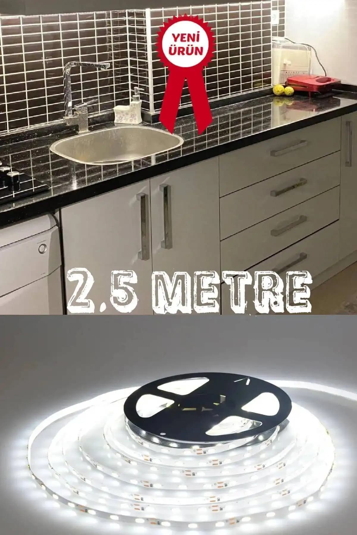 Sanctum Beyaz Şerit Led Işık Karşılaştırması 2,5 Metre ve 5 Metre Modeller 1