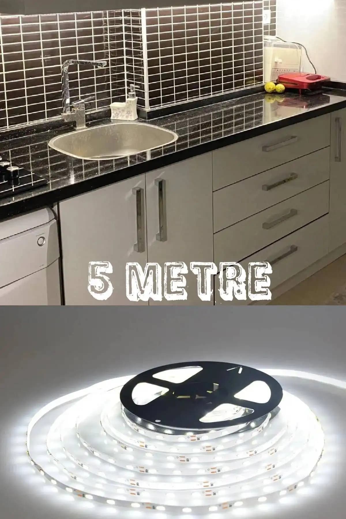 Sanctum Beyaz Şerit Led Işık Karşılaştırması 2,5 Metre ve 5 Metre Modeller 2
