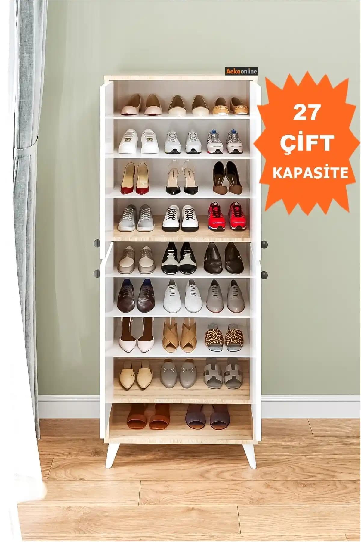 Aeka AE-1088 Patentli Ayakkabılık Modern ve Çok Amaçlı Şık Tasarım