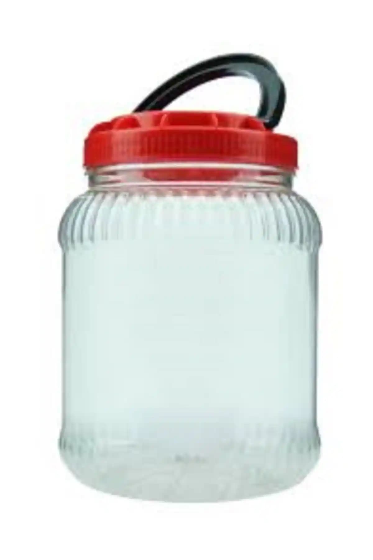 Alkan Pet Kavanoz Bal Turşu Reçel Peynir Saklama Kabı 8'li Set Geniş Hacim ve Estetik Tasarım