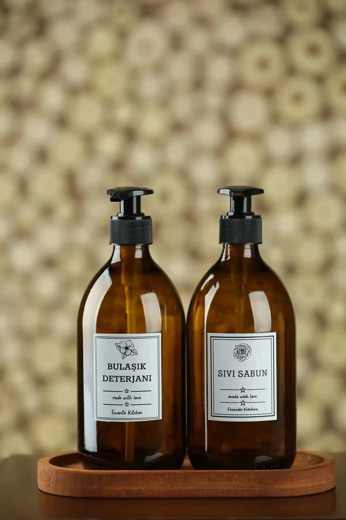 Amentes Şeffaf Cam Sıvı Sabunluk Şişesi Mutfak Dekorasyonuna Estetik ve İşlevsellik Katar