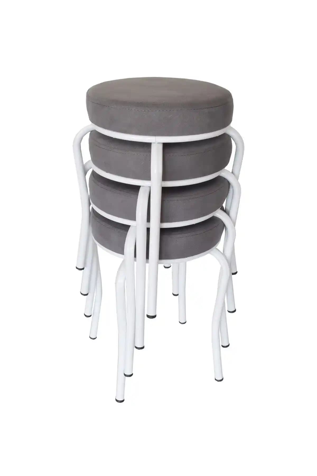 Ankhira Marka Dayanıklı ve Şık 4'lü Tabure Seti - Modern Tasarım ve Uzun Ömür