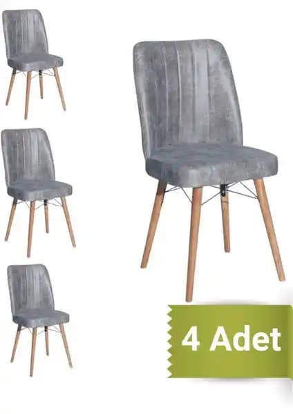 Avenza Living Kare Gold 4'lü Sandalye: Modern ve Dayanıklı Mutfak Tasarımı