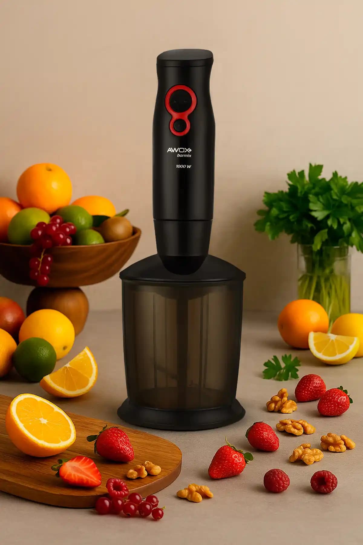 AWOX Barmix 3in1 Çok Fonksiyonlu Blender Mikser Seti 1000 Watt Güç ve Şık Tasarım