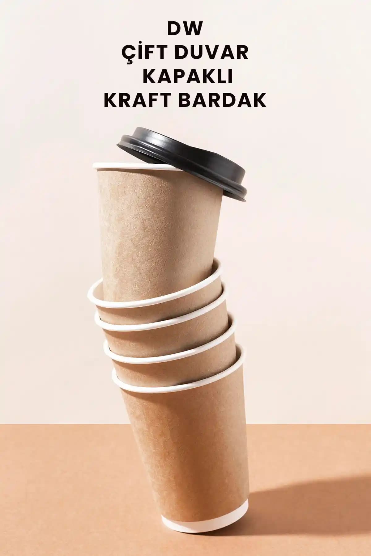 Balkan 14 Oz Kraft Karton Kapaklı Sıcak İçecek Bardağı: Dayanıklı ve Estetik Çift Duvarlı Tasarım