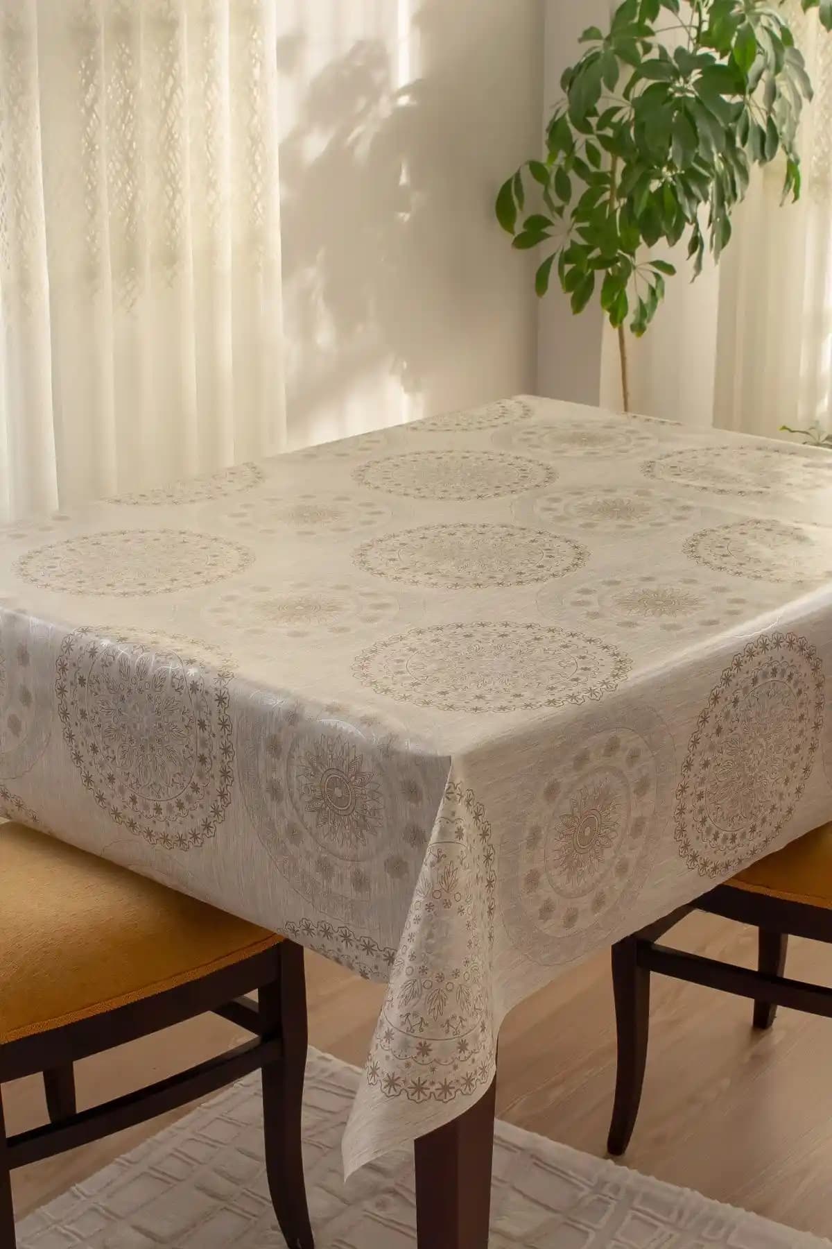 Barış Home Collection Osmanlı Desenli PVC Masa Örtüsü Dayanıklı ve Kolay Temizlenebilir