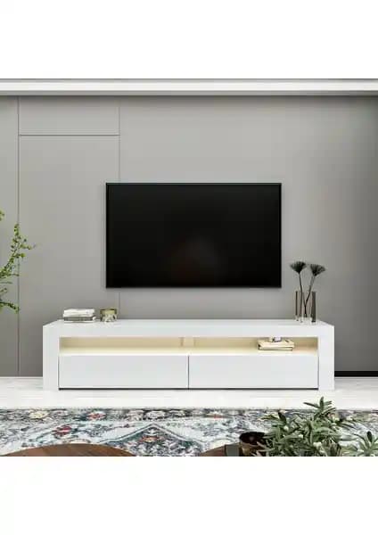 Batı LED Işıklı TV Sehpası Modern ve Şık Tasarımıyla İç Mekanlara Estetik Katıyor