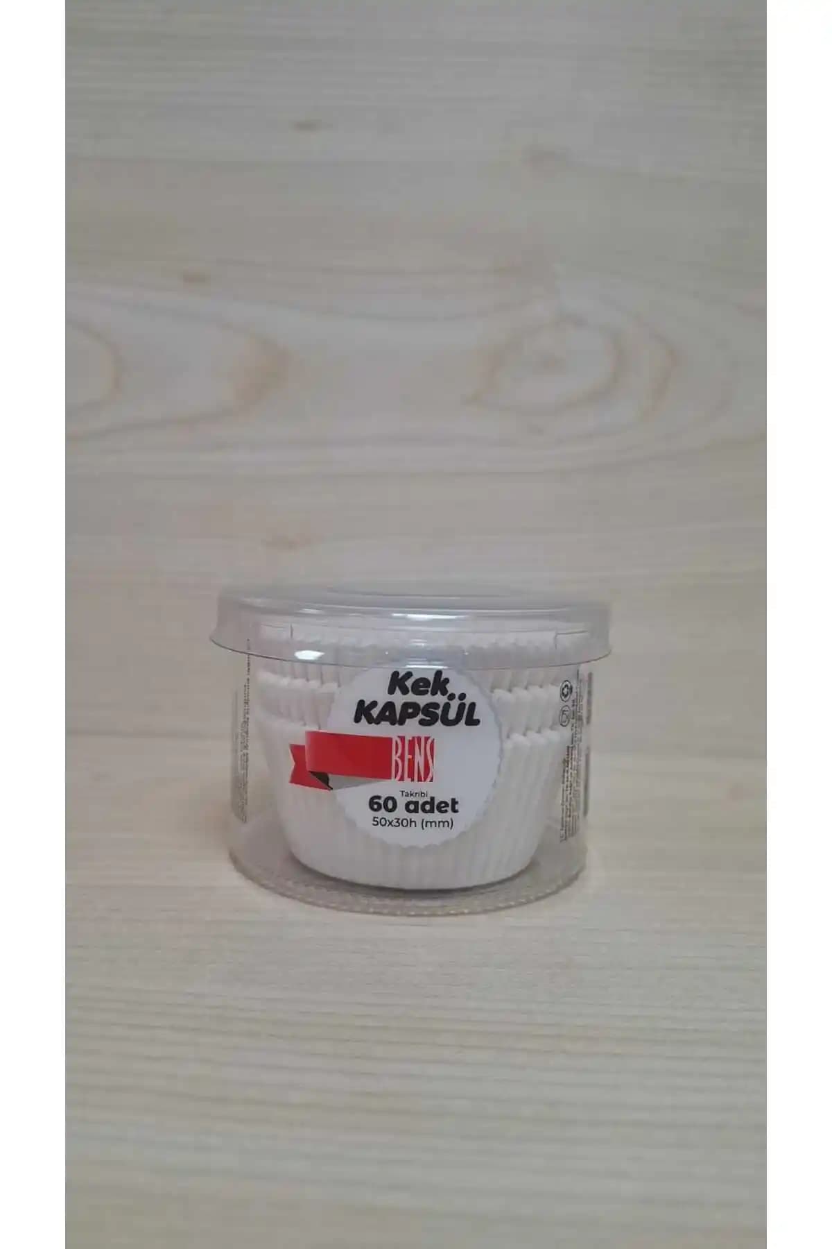 BENS PET KAPSÜL BEYAZ 60 ADET - Hijyenik ve Dayanıklı Muffin Kapsülü Ürünü