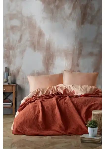 Berolige 4 Kat Müslin Pamuklu Çift Kişilik Pike: Doğal ve Şık Yatak Dekorasyonu İçin Ideal