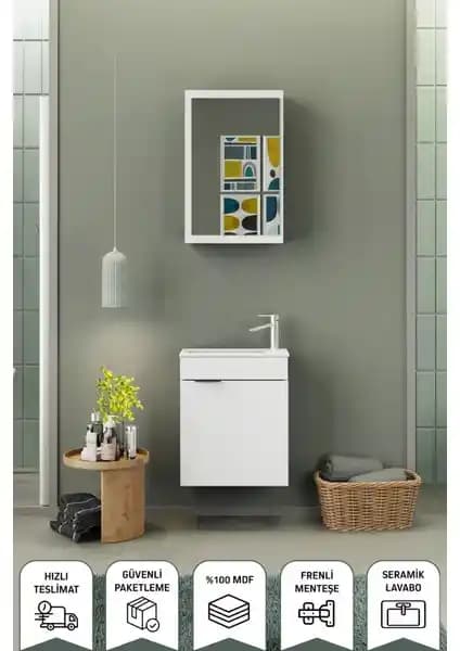 Biani Fix Loft 50 Cm Banyo Dolabı Modern Tasarım ve Dayanıklılık Sunar