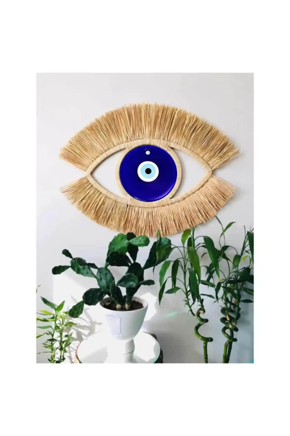 Bohem Tarzı El Yapımı Doğal Rafya Nazarlıklar Ev Dekorasyonuna Otantik Dokunuşlar