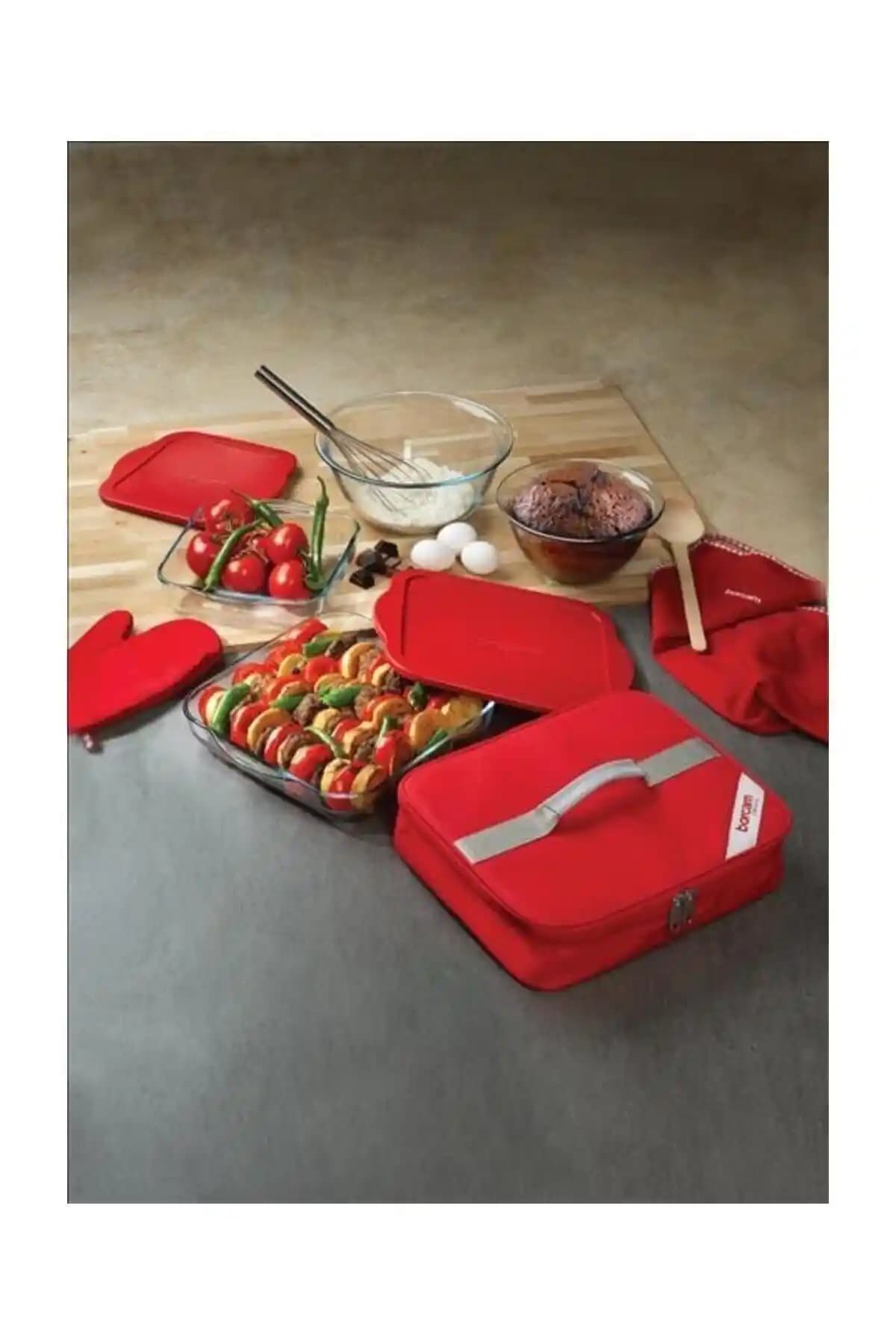 Borcam Paşabahçe Termal Çantalı Kapaklı Tencere Seti Pratik ve Dayanıklı Mutfak Gereçleri