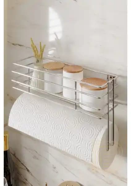 Boz Concept Home Yapışkanlı Paslanmaz Mutfak Rafı Modern ve Dayanıklı Tasarım Çözümü