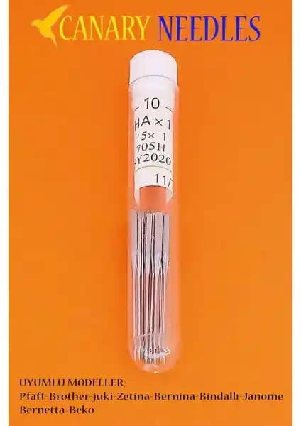 Canary 11 Numara Dikiş Makinesi İğnesi Paslanmaz Çelik Dayanıklı ve Uyumlu Tasarım