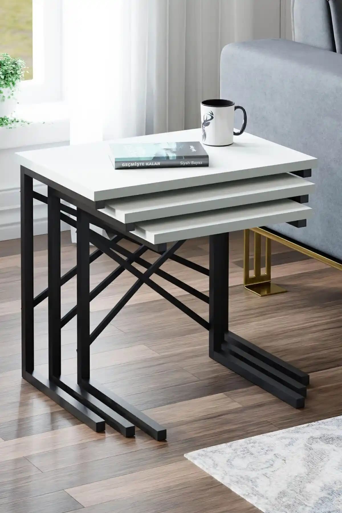 Ceramical Zigon Sehpa Seti Modern ve Şık Dekorasyon İçin Uygun Alternatif