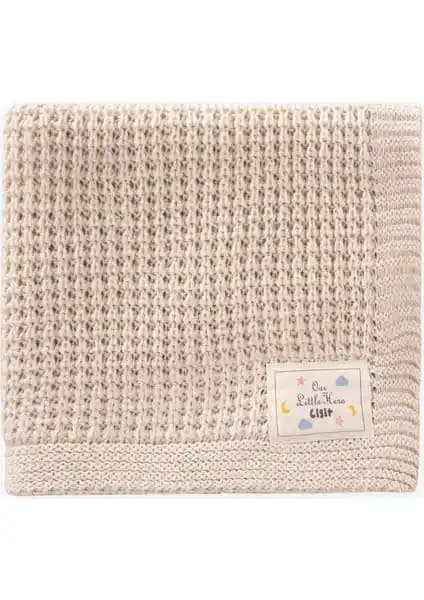 Cigit Selanik Triko Bebek Battaniyesi 80x100 cm doğal ve dayanıklı tasarım