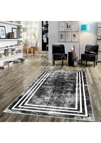 Confidence Home Dijital Baskılı Kaymaz Taban Salon Halısı Modern ve Kolay Temizlenebilir Tasarım