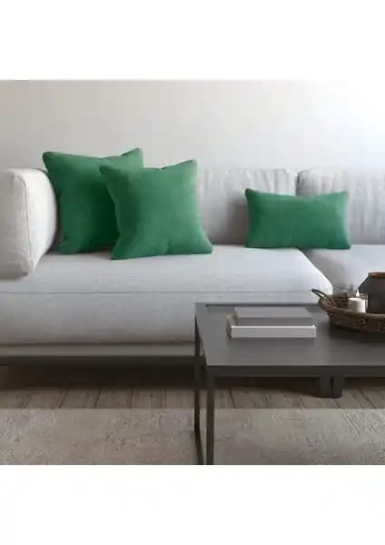 Demor Home Soft Series Çam Yeşili Kırlent Kılıfı: Doğal ve Şık Ev Dekorasyonu İçin Uygun