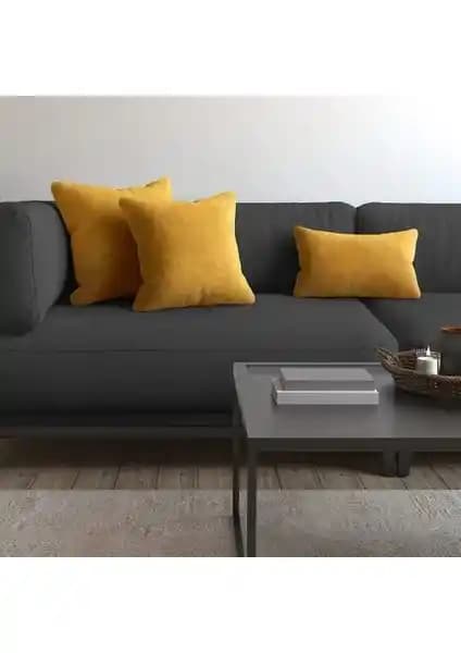 Demor Home Soft Serisi Bal Peteği Sarısı Kırlent ve Yastık Kılıfı - Estetik ve Konfor Bir Arada