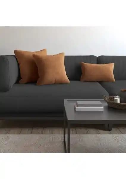 Demor Home Soft Serisi Kaju Rengi Kırlent ve Yastık Kılıfı Modern Ev Dekorasyonu İçin