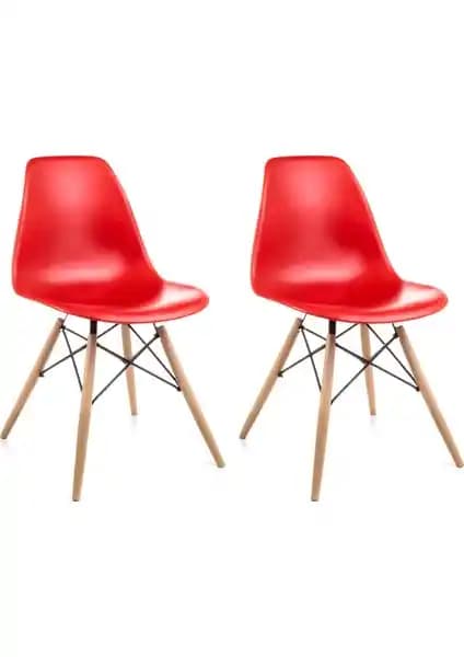 Dorcia Home Kırmızı Eames Sandalye Modern Tasarım ve Dayanıklılık Özellikleriyle Öne Çıkıyor