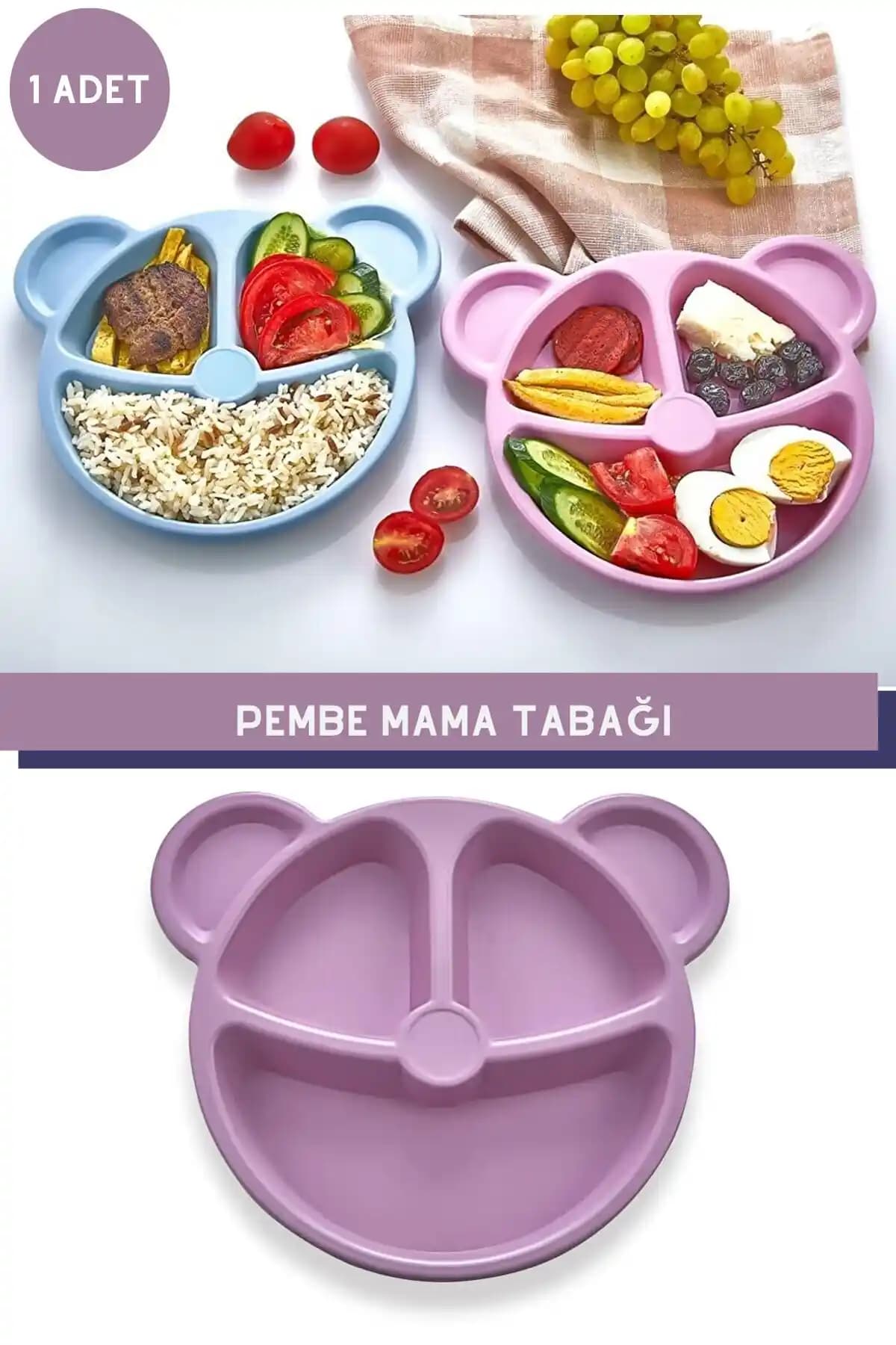 Dükkanönü Ayıcık Şekilli Mama ve Yemek Tabağı Çocuklar İçin Modern ve Eğlenceli Tasarım