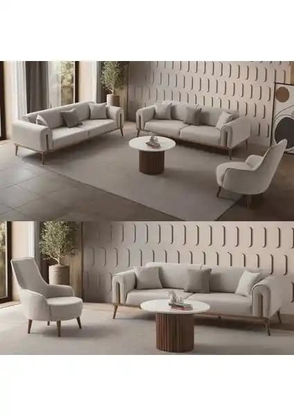 Edsy Home Riva 3+3+1+1 Modern Oturma Grubu Şık ve Fonksiyonel Tasarım